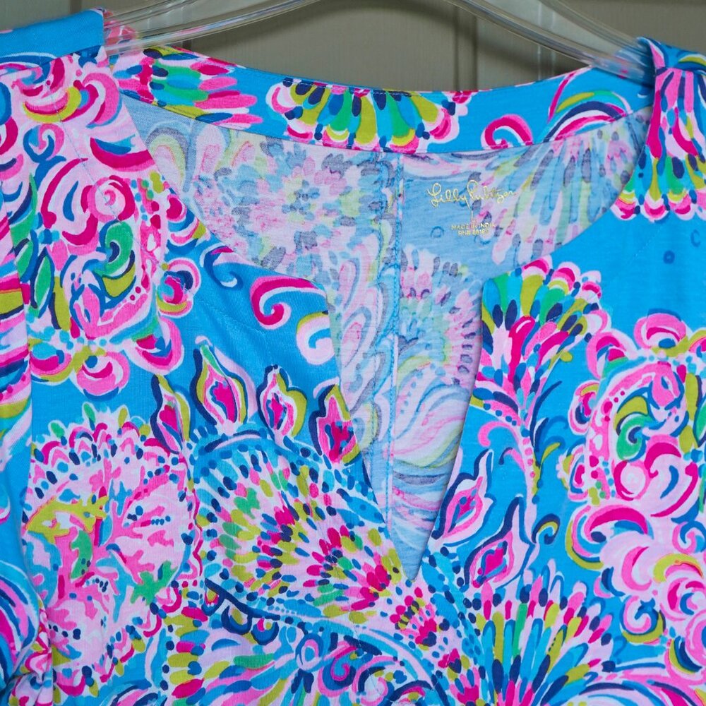 Lilly Pulitzer Mermaid Grotto Dress Cath Colorful Knit Pull Over Mini Dress - Picture 10 of 11